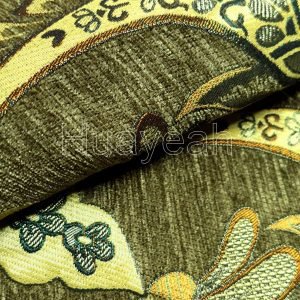 chenille jacquard fabric close look